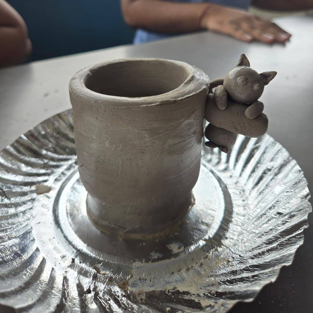 Handmade pottery sculpture created at Pastel Mystery studio